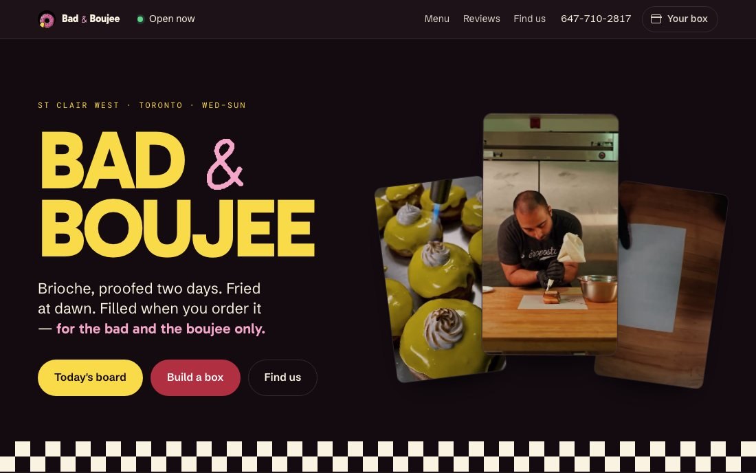 Home page with the video fan